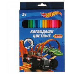 Цветные карандаши ХОТ вилс 18цв, шестигран. Умка