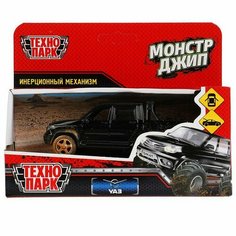 Модель PICKUP-12MUD-BK UAZ PICKUP монстр джип 12 см черный в коробке Технопарк