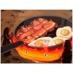 Картина по номерам на холсте аниме ходячий замок - 8866 Г 30x40