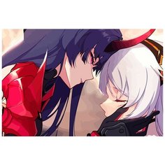 Картина по номерам на холсте игра Honkai impact - 8892 Г 60x40