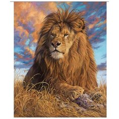 Алмазная мозаика без подрамника 30x40 см Царь зверей Noname