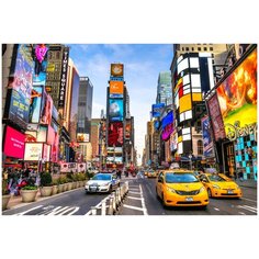 Алмазная мозаика на подрамнике 50х40, премиум, Таймс-сквер Molly
