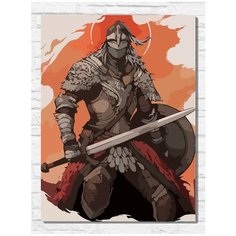 Картина по номерам на холсте Игра Elden Ring (Миядзаки, Дарк Соулс, Рыцарь) - 9168 В 30x40