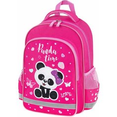 Рюкзак пифагор SCHOOL, 1 отделение, 3 кармана, "Panda time", 38x28х14 см, 271406