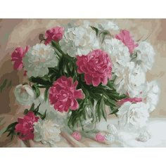 Картина по номерам Шикарные пионы 40х50 см Hobby Home