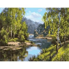 Картина по номерам У реки 40х50 см Hobby Home