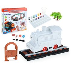 Железная дорога (раскраска), свет-звук в коробке 35x6x31см(SW7402) Фанронг
