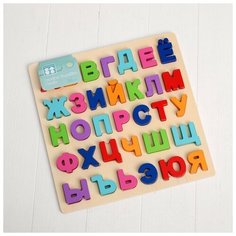 Развивающая игра рамка-вкладыш «Буквы» 2×29,5×29,5 см Noname