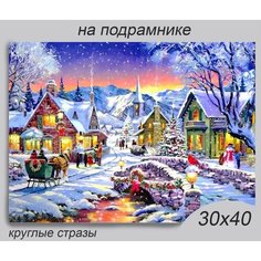 Алмазная мозаика на подрамнике 30*40 см Rremdes