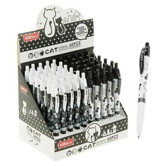 Ручка шариковая, автоматическая "Кошки", 0.5 мм, стержень синий, корпус с рисунком, корпус микс Noname