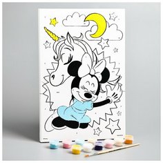 Картина по номерам "Самой красивой" 20 х 30 см, Минни Маус и единорог Disney