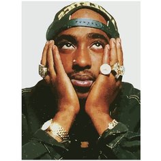 Картина по номерам на холсте 2Pac - 3 30 x 40