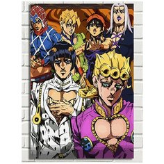 Картина по номерам аниме JoJo ДжоДжо Джотаро Джованна - 6714 В 60x40