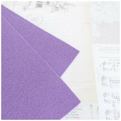 Фетр корейский жесткий листовой 28х33 см (3 шт/упак) толщина 1,2 мм, цвет сиреневый темный 847 / для творчества рукоделия Shinwon Felt