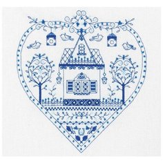 Набор для вышивания "Синее сердечко", 22x23 см, PANNA