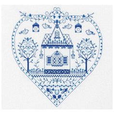 Набор для вышивания "Синее сердечко", 22x23 см, PANNA