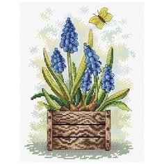 Набор для вышивания Жар-Птица "Сапфировый цветок", 23x18 см