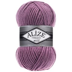 Пряжа Alize Superlana Maxi (Ализе Суперлана Макси) - 1 моток 28 яркая сухая роза 75% акрил, 25% шерсть 100м/100г