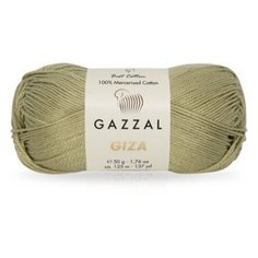 Пряжа Gazzal Giza (Гиза) 100% мерсеризованный хлопок 50г 125м (2494 фисташка) 5шт