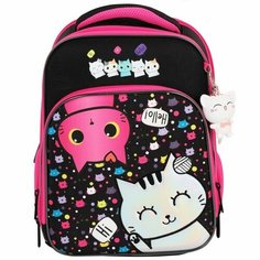 Ранец кокос. COMFORT Meow 27*37*15 см, 2отд, с брелоком 213793