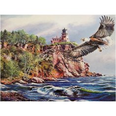 Алмазная мозаика / Алмазная мозаика на подрамнике / Картина стразами 30х40 / Орел / Подарок Paintboy