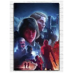 Картина по номерам на холсте игра Wolfenstein Youngblood (PS, Xbox, PC, Switch) - 11228 В 60x40