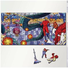 Пазл из дерева с фигурками, 230 деталей, 46х23 см игры Space Harrier 2 - 5402 Puzzle Wood