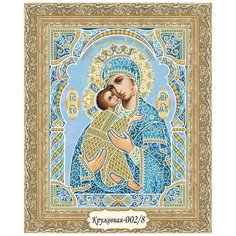 Набор для вышивания бисером в кружевной технике, Владимирская икона Божией Матери Художественные Мастерские