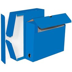 Короб, архивный, ATTACHE, переплетный картон, синий,2штуки