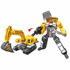 Трансформер робот-строительная техника, 2в1 BONDIBOT Bondibon, экскаватор, цвет жёлтый 5х26
