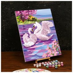 Картина по номерам ТероПром 5005797 на холсте с подрамником «Лебеди» 40×50 см