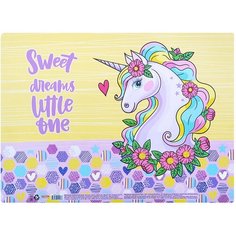 Настольное покрытие для лепки "Единорог в цветах" пластик Проф Пресс