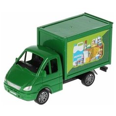 Машина пластик газель 3302 продукты, 15 см, багажник, инерция. Технопарк / машинки