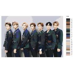 Картина по номерам Y-364 "NCT группа" 60x90 Brushes Paints