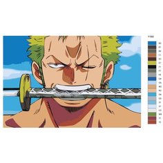Картина по номерам Y-582 "Аниме Ван-Пис. Зоро Ророноа" 60x90 Brushes Paints