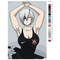Картина по номерам X-355 "Аниме девушка" 60x90 Brushes Paints