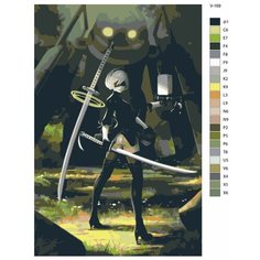Картина по номерам V-169 "Игра Nier Automata. 2B" 50х70 Brushes Paints