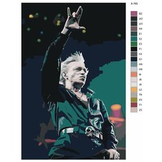 Картина по номерам X-765 "Музыкант Константин Кинчев" 50х70 Brushes Paints