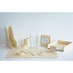Настольный набор из кожи Cuoietto, с часами Luxury Gift для руководителя 11 предметов Off Group