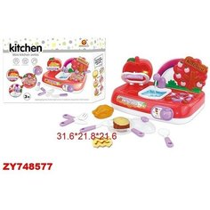 Детская кухня Shantou 8 аксессуаров, еда меняет цвет, в коробке (XG2-1)
