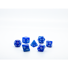 Набор кубиков для D&D (Dungeons and Dragons, ДнД, Pathfinder): Синий мрамор Нет бренда