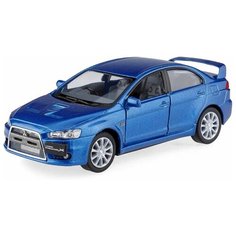 Машинка 2008 Mitsubishi Lancer Evolution X синяя металл инерция Kinsmart