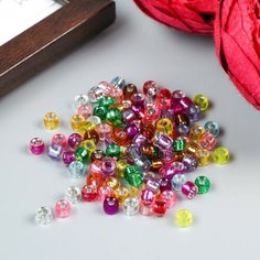 Арт Узор Бусины для творчества пластик "Цветные цилиндрики" набор 10 гр 0,6х0,6х0,6 см