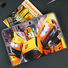 Папка для труда А4 с пеналом, на молнии, текстиль, Трансформеры Hasbro