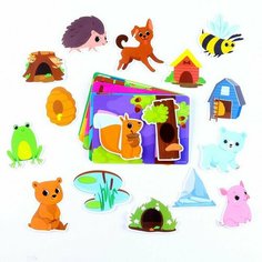 Игра на липучках «Домики для зверят» Веселые липучки