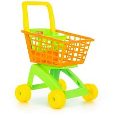 Игровой набор Полесье Тележка для маркета оранжевая 38,5х36х59 см П-7438/оранжевый