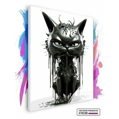 Картина по номерам на холсте Metal cat, 100 х 120 см Красиво Красим