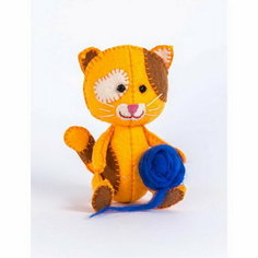Набор для изготовления игрушки из фетра "Котёнок Рыжик", 11.5 см Кукла Перловка