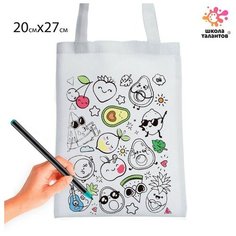 Школа талантов Сумка-Шоппер, раскраска «Фруктики» 20 × 27 см