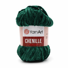 Пряжа для вязания YarnArt Chenille, 100г, 90м (100% микрополиэстер) (574 тёмно-изумрудный), 5 мотков